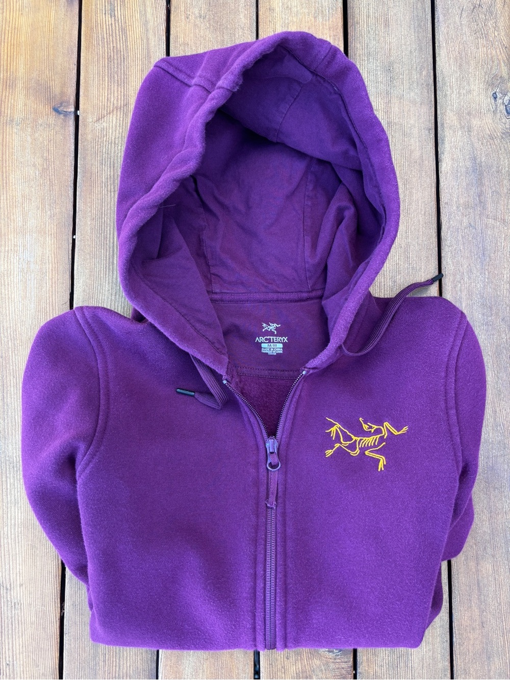 Arc'teryx Purple Full-Zip Hoodie with Maple Leaf Logo S/M - Picture 9 of 9